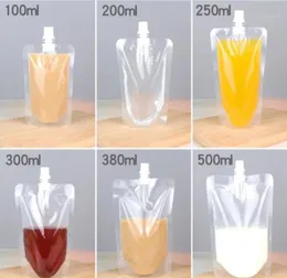 100pcs 100ml500ml Stand Up Ambalaj Çantaları İçecek İçecekler İçin Spout Depolama Çantası Sıvı Suyu Sütü Kahve16334031