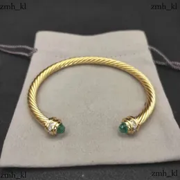 Luksusowy David Yurma Bransoletka kabel Bracelets Designer Biżuteria Kobiety mężczyźni Silver Gold Pearl Head X w kształcie mankiet Bransoletka David Biżuteria świąteczna Prezent 5 mm 521