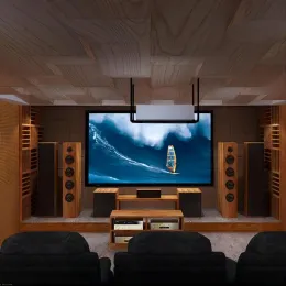 XSTOMSON 150 polegadas 4k 16: 9 Matte White Acoustic Transparent HD 3D Tela do projeto de estrutura fixa para tela de projeção de cinema doméstico