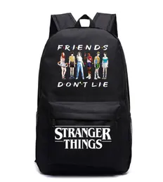 Mochila 2021 Vänner ligger inte Stranger Things School Bag For Kids 8 färger mode ryggsäckar väska pojkar flickor tonåring skola2681303