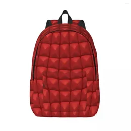 Rucksack Krokodilhaut Rote Texturen Unisex Reisebag Schoolbag Bookbag Mochila