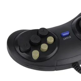 Fareler Klasik Kablolu 6 Düğme Joypad Sega MD2 Mega Drive Oyun Aksesuarları için Oyun Denetleyicisi Evrensel Uzaktan Kumanda