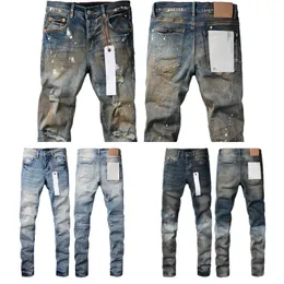 Designer jeans da uomo jeans for uomini donne pantaloni viola jeans hole miri jeans ricamo trapunte strappato per il marchio di tendenza pantal