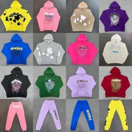 spindelhoodies unga thug män kvinnor hoodie högkvalitativ skumtryck spindel web grafisk rosa tröjor y2k pullovers s-2xl designer hoody tracksuit #c19