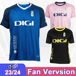 23 24 حقيقية Oviedo Mens Soccer Jerseys Lucas Marcelo Borja Jimmy Javi Mier Daniel Aceves Borja.