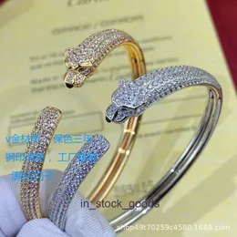 High End designer bangles 1to1 for carter Bracelet V Gold Full Diamond Leopard Open Bracelet Womens Leopard Bracelet Crafted with Precision Technology Fashionable