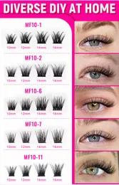 Sisful Mystique Thick DIY Polymer D Curl Lash Clusters 10 Row