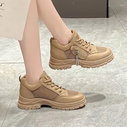 Casual Shoes Women's Heels Summer Sneakers Tennis Female Platform Woman-shoes 2024 Mesh Trainers Thick Sole Roses Med Lace-Up Fa