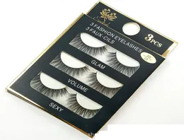 3D falsche Wimpern 8 Styles Mode 3 Paare handgefertigtes falsches Wimpern dicke falsche Faux Wimpern Make -up Beauty2911184