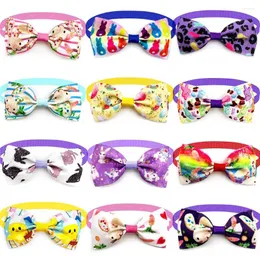 Dog Apparel 50/100pcs Easter Pet Bow Ties Colorful Small Collar Puppy Neckties Holiday Grooming Accessories