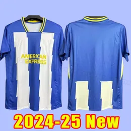 Futbol Formaları Yetişkinler 2024 2025 Maupay Connolly Allister Trossard March Alzate Mens Suit 24 25 Futbol Gömlek Hayranları Versiyonu