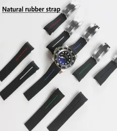 21 mm 20 mm weiches Silikon -Gummi -Uhr -Wachband langlebiger Edelstahlstiftschnalle für Sub GMT Sea Watch Armband Buntes Werkzeug 7196175