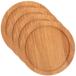 Cuscino da 4 pezzi rullo pad coaster di bambù sottobicchieri non slip cuscinetti protettivi tazze da casa forniture per la casa caffè pratico caffè