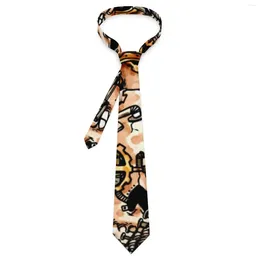 Bow Binds Mens Bine Funky Steampunk Neck abstrakter Schädel Druck Kawaii Funny Kragen Design Freizeit hochwertige Krawattenzubehör