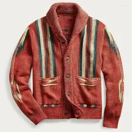 Erkek Sweaters Sonbahar ve Kış Ürünleri Vintage Sweater Long 2024 Jacquard Sleepe Capel Squewear Erkek Giysileri Günlük C