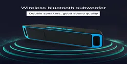 Altoparlanti bluetooth wireless Mini Dual Speaker Porta utilizzabile Subwoofer per auto Stereo Supporto Bluetooth Specianti Bluetooth Blue9703447