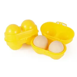 2 Izgara Yumurta Depolama Kutusu Taşınabilir El Taşıyıcı Kamp Piknik Yumurta Kutusu Mutfak Buzdolabı Yumurta Tutucu Konteyner Organizatör Kılıfı