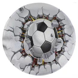 Carpets Basketball-football-Printed Round Carpet Living Room Bedroom Anti -sliding Door Yoga Mat Floor Mats Birthday Gift