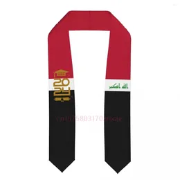 SCARPRI Iraq Country Flag Classe del 2024 183 13 cm Laurea ha rubato una sciarpa a tela per studenti internazionali