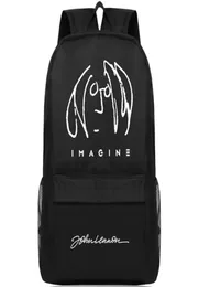 Lennon Backpack John Day Pack Rock Band School Bag Mush Macks Mochila Qualidade Rucksack Sport School School Outdoor Daypack4641002