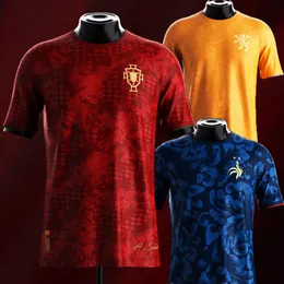 2024 2025 Jersey de futebol Holanda Clockwork Orange Les Bleus Portugal Uma coleção Final da Selecao Camisa de futebol de treinamento pré -jogo especial