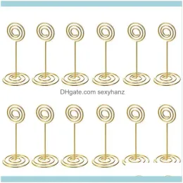 Bags Packaging & Display Jewelrypack Table Number Card Holders Po Holder Stands Place Paper Menu Clips, Circle Shape (Gold) Jewelry Pou