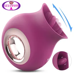 Vibrador para mulheres G-Spot lambendo o Dildo Clits Timulador de clitóris Brinquedos de vagina de língua oral para mulheres Masturbação feminina 240402