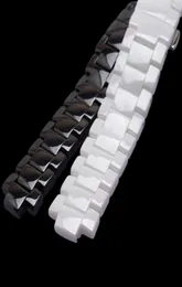 Konvexe Enden Watchbänder schwarz weiß Keramikfit AR 1421 1426 Armbanduhr 22mm Lug 11mm Fashion Mens Accessoires 19mm Lug 10mm9585489