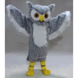 2024 Vendite calde Halloween Grey Owl Mascot Costume Adulti Dimensioni della festa di compleanno Outfit Outfit Fancy Costume Caratteri Costumi