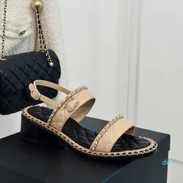 15a luksusowe kapcie damskie suwaki sandałowe Sandał Letni Bogaty plażowe buty swobodne buty płaski kanał luksusowe designerskie kapcie