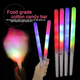 103060pcs bastoncini bagliori di filo di cotone coni ricopibili in cotone a led bastoncini colorati illuminazione di cotone caramelle marshmallow coni 240318