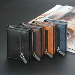 Clips Money Clips Aluminium Box Männer Brieftasche Münzhalter Geldbeutel Geldbeutel Männliche Billfold Thin Mini Slim Card Wallet Man Magic Black Vollet W.