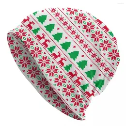 Berets Merry Christmas Santa Claus Tree Bonnet Hats Street Skullies Beanies for Men Women Remting Spring Thermal Cap Cap