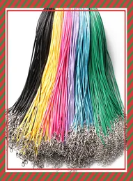 14 cores 50cm Colar de couro de cera corda de cordão de cordão com lagosta Colar de colar de lagosta Pulseiras