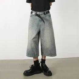 Kvinnors jeans deeptown vintage löst jorts y2k streetwear överdimensionerade shorts denim byxor koreanska mode baggy grunge byxor sommarneutral