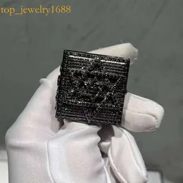 DHgate.com:Rapper Jewelry Sier Sterling Black Diamond Hip
