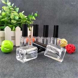 Storage Bottles 15ml Special Empty Clear Glass Nail Polish Oil With Brush Lid Cosmetic Packaging F20241625