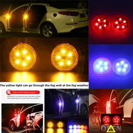 New 2pcs 5 Leds Car Openning Door Warning Flash Lamp Safety Indication Wireless Anti-collision Signal Light Parking Lamps