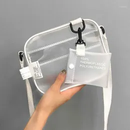 Waist Bags Causual PVC Transparent Clear Woman Crossbody Shoulder Bag Handbag Jelly Small Phone Wide Straps Flap1211u