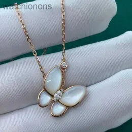 Collana di design del marchio Vancelfe di lusso di lussuoso grade di alto livello SEIKO Fritillaria Butterfly Collana per donne 18k Golco di rosa Oro Giolletto di alta qualità