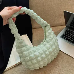 Hobo Y2k Quilted Shoulder Bag Women Pleated Bubbles Cloud Soft Tote Ruched Messenger Padded Female Sling Shopping Bolsa