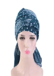 Pamuk Türban Kadınlar için Paisley Desen Baskı Uzun Headwrap Bayanlar Başkahasçı Bandana Nefes Alabilir Eşarp Saç Kapağı Chemo Cap8704082