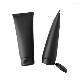 Speicherflaschen Squeeze Rohr leer 100 ml mattes schwarzes Make -up nachfüllbar kosmetische Gesichtsreiniger Emulsion Handcreme Hosespipe Flasche