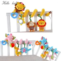 ألعاب Baby Bratsles Baby Plush Animal Rattle Rittler Stroller Bed Crib Spiral Spiral Toiling for Baby Toys 0-12 شهرًا 240417