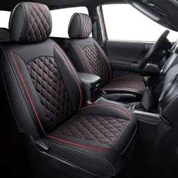 Крышки сидений полная установка прочная водонепроницаемая кожа для пикапа Fit For Ford Ranger 2019to2024 Black