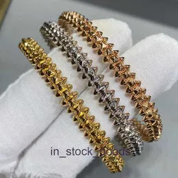 Pulseiras de ginástica de gama de alta pulseira de bala clássica de carter grossa grossa 18k Bracelete de contas muito estreita para mulheres Original 1: 1 com logotipo real