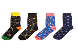 Men039s Socks Combed Cotton Jacquard Cartoon Geometric Music Conforms Male Business Dress Crew Socks Wedding Gifts Sox1Pai9822911