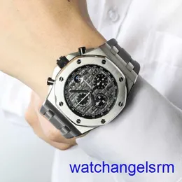 AP mechaniczny zegarek na nadgarstek 26470 Gray Grey Royal Oak Offshore 42 Mauge Calendar Timing Automatic Mechanical Precision Stal Mens Watch