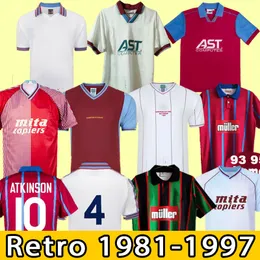 Villa retro soccer jerseys 80 82 88 93 95 Aston McGrath Houghton RICHARDSON Man classic vintage football shirt 1988 1993 1995 SAUNDERS YORKE EHIOGU 1997