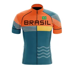 Brasil Mens Cycling Jersey Summer Breathable Male Short Sleeves Bicycle Clothes Cycling Shirt Mountain Bike Cycling Clothing 240411